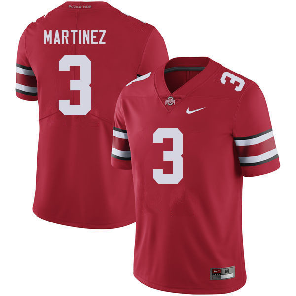 Men #3 Cameron Martinez Ohio State Buckeyes College Football Jerseys Stitched Sale-Red